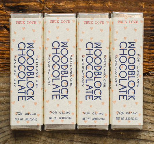 Woodblock Chocolate, 'True Love'  Double Origin Chocolate (25 grams)